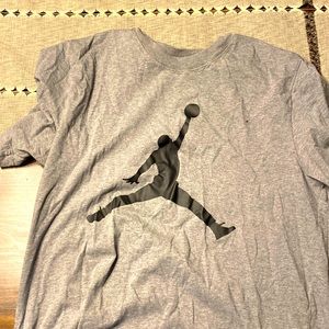 Gray shirt with a black Michael Jordan body in the center.